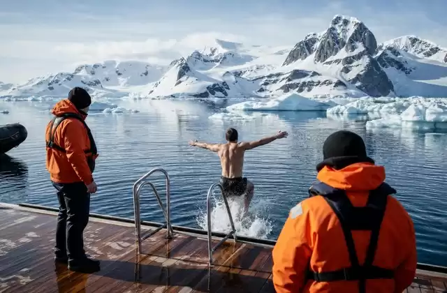 Der Polar Plunge in der Arktis