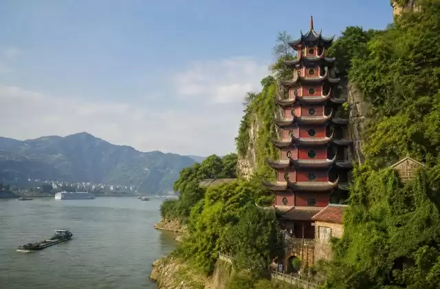 Tempel und Sehenswürdigkeiten am Ufer