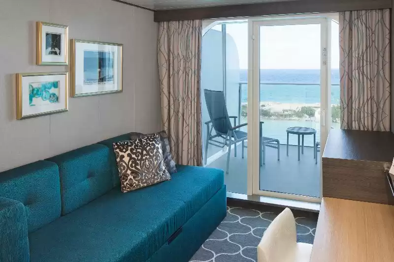 Kabine mit Meerblick und großem Balkon